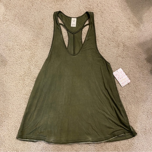 NWT Free People We The Free Amelia Tank Top Moss XS - Picture 1 of 6